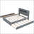 Wood Storage Platform Bed with LED, 2 Drawers and 1 Trundle-2072283132