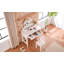 Ensemble de coiffeuse avec coiffeuse compacte blanche avec tabouret pour les petits espaces