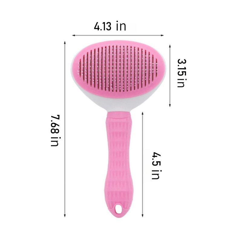 Cat Grooming Brush Self-Cleaning Brush For Dogs And Cats Hair Cleaning Brush, Pink