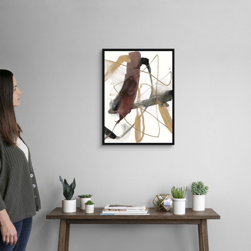 «Bourgogne Interjection II» par Jennifer Goldberger - reproduction d'art, H 26 po x l 20 po x P 1,75 po