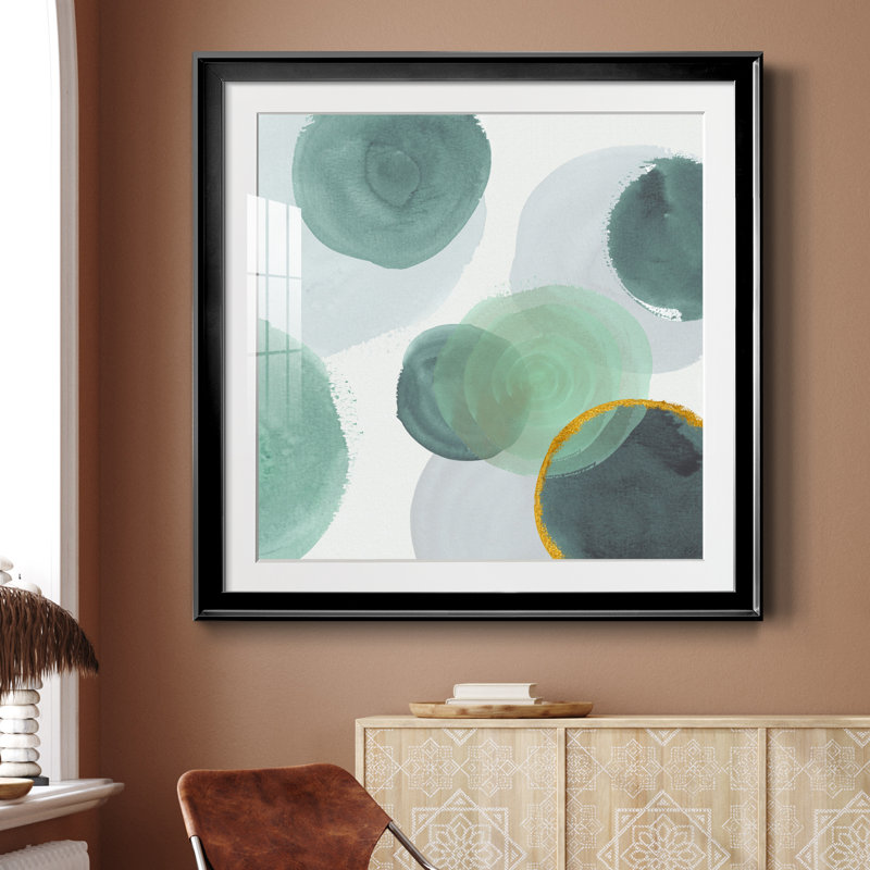 Ontario I - peinture encadrée, Cadre noir, H 26,5 po x l 26,5 po x P 1,5 po