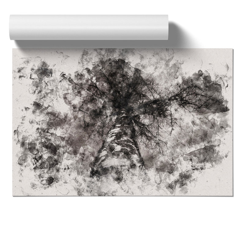 Birch Tree Watercolour - Frameless Print, 59cm H x 84cm W x 0.1cm D