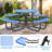 Klarrissa 8-Person 46" Round Metal Outdoor Picnic Table-1687844872
