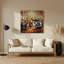 Art mural chats en métal brun Ussuri-807477489