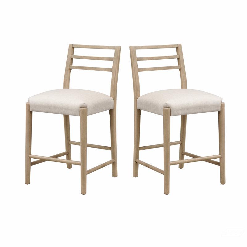 Tabouret de comptoir avec dossier échelle (ensemble de 2), Tabouret de comptoir (hauteur d'assise de 25,5 po)