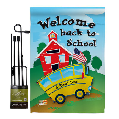Double Sided 18.5'' H x 13'' W Polyester Graduation Flag Set