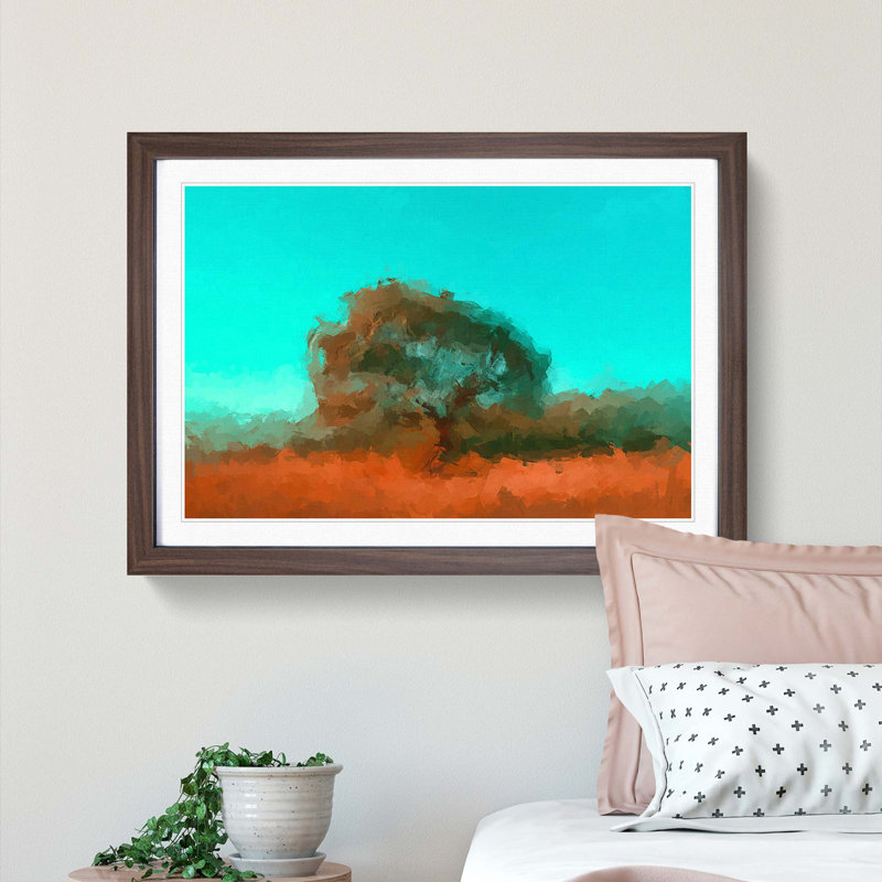Gazing at the Tree in Abstract - Framed Print, 36cm H x 48cm W x 2cm D, Walnut Framed