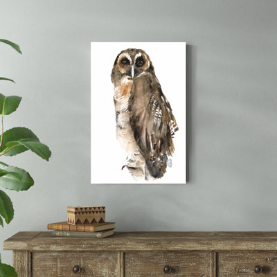 «Watercolor Owl I» par Jennifer Paxton Parker - reproduction d'art sur toile tendue