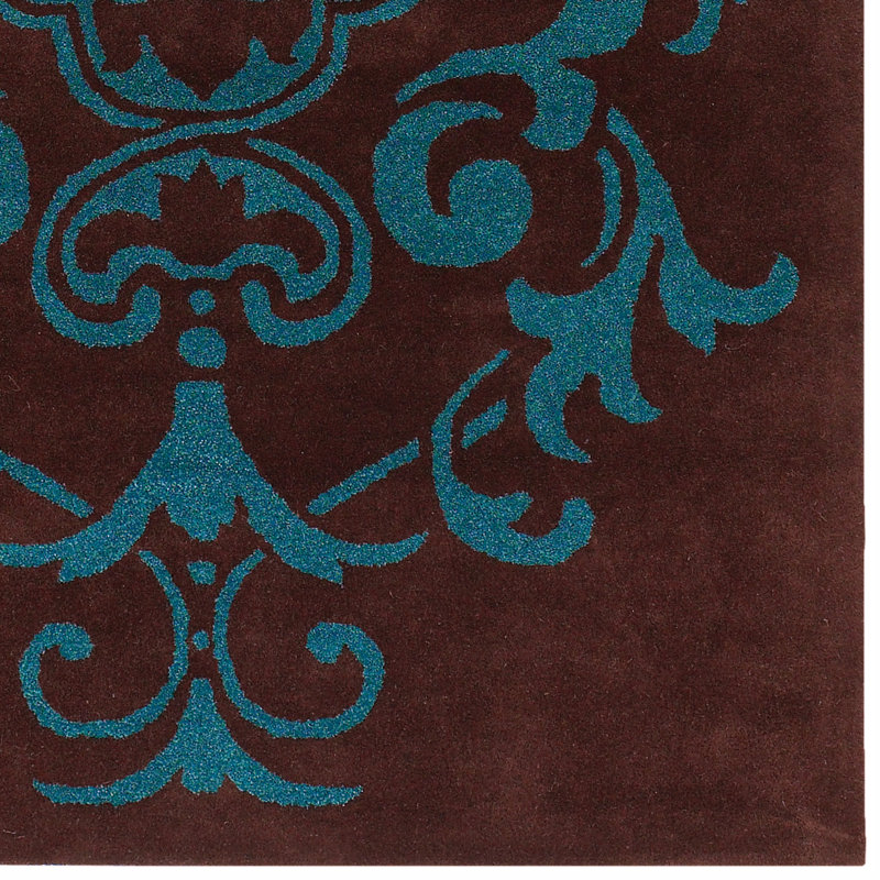 Tapis de zone brun/bleu Guilford, Rectangle 7 pi 9 po x 10 pi 6 po