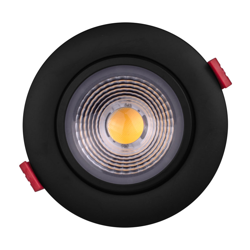 Plafonnier encastré à intensité variable DEL 4,95 po, 983, 2700 K, Noir