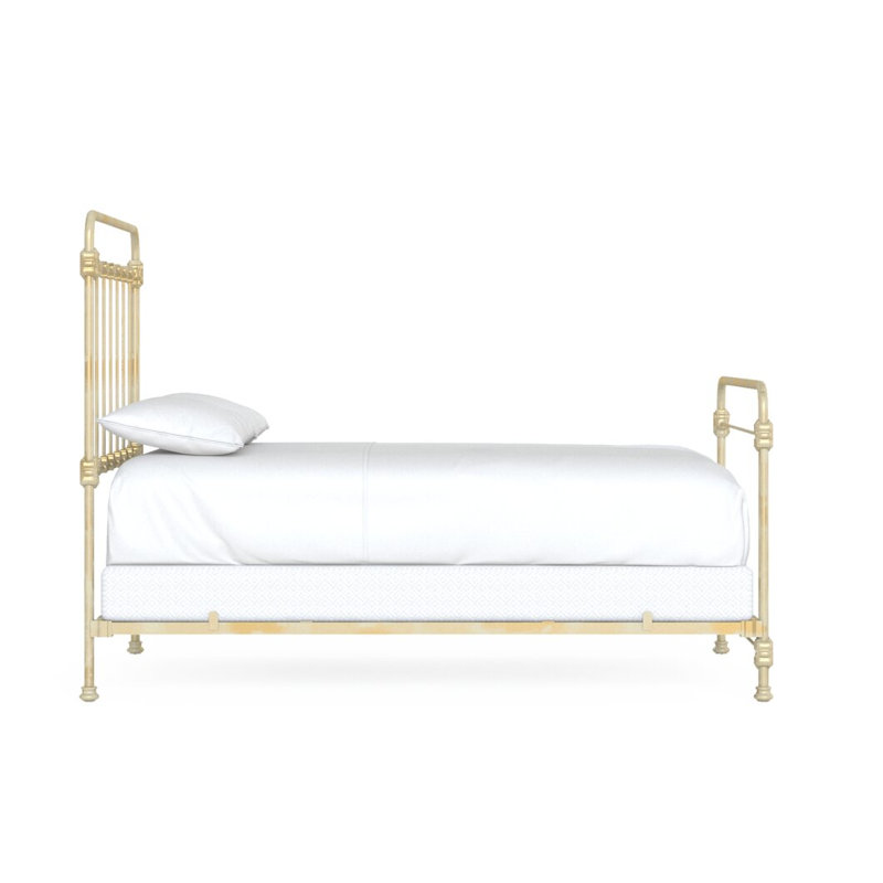 160 Picket Fence Bed | Open Foot Standard, Full / Double, Spun Gold