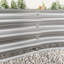 Lit de jardin surélevé en métal argenté, ovale pour bonheur - grand pot de fleurs argent-1761053779-1761053790