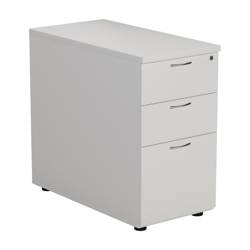 Buariki 40.4cm Wide 3 -Drawer Solid Wood File Cabinet, White
