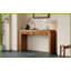 Table basse rustique en placage d'acacia pour vestibule Salon, rangement de tiroir cannelé et amp; Pieds épais et durables-440979530
