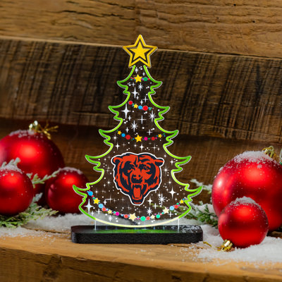 Chicago Bears NFL Football Holiday Tree Desklite LED Decor