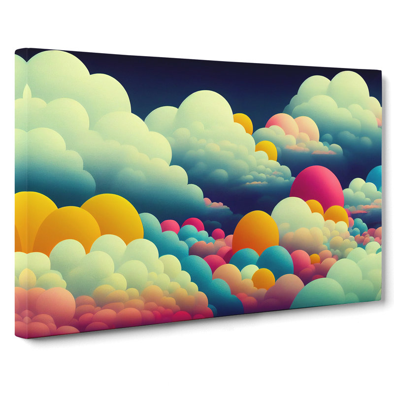 Bubblegum Clouds Vol.2 - Wrapped Canvas, 50cm H x 76cm W x 3cm D