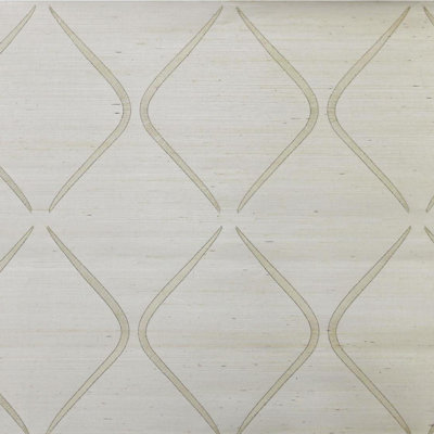 Caneshia Grass Cloth Geometric Roll