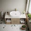 Lavabo de salle de bain ovale 22,8 po, vasque en céramique blanche