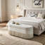 Repose-pieds ovale rembourré avec rangement, repose-pieds multifonctionnel et rangement caché-1504947007