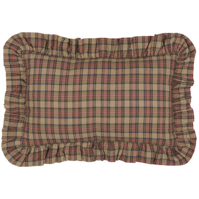 Cotton Plaid Lumbar Pillow