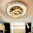 Snio LED Crystal Chandelier Flush Mount 32" Dimmable-711182925-686280487
