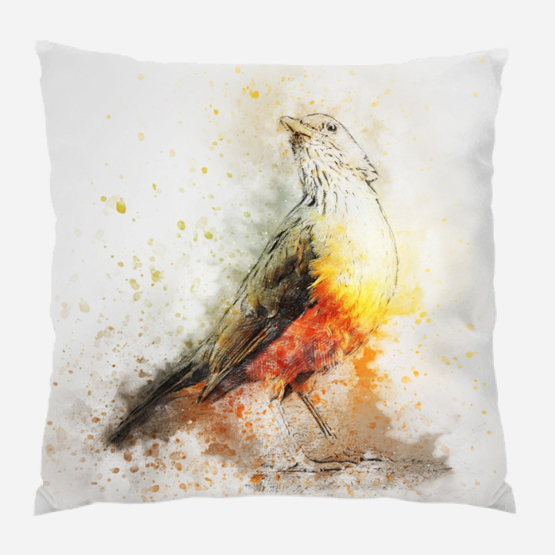 Coussin oiseau Weakley, Microsuède, Intérieur
