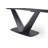 63” Extendable Ceramic Dining Table with Black Powder-Coated Base