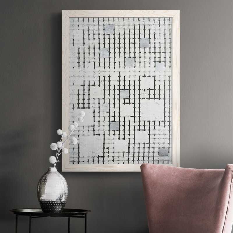 Gossamer II, Toile avec cadre blanc, H 37,5 po x l 27,5 po, Pas de tapis