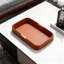 Rectangulaire, orange, grand, luxueux plateau en cuir pour le vestibule et le bureau - Porte-clés élégant, organisateur de bijoux, présentoir à parfum, étui décoratif imperméable et résistant aux taches avec un design haut de gamme-2009564669-2009564666-2009564667