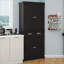 Armoire de rangement Kitchen Pantry, armoire autoportante noire 71 po avec 4 portes, tiroir, 2 tablettes réglables | Panneau de fibres à densité moyenne E1 | Peinture UV-1400672158