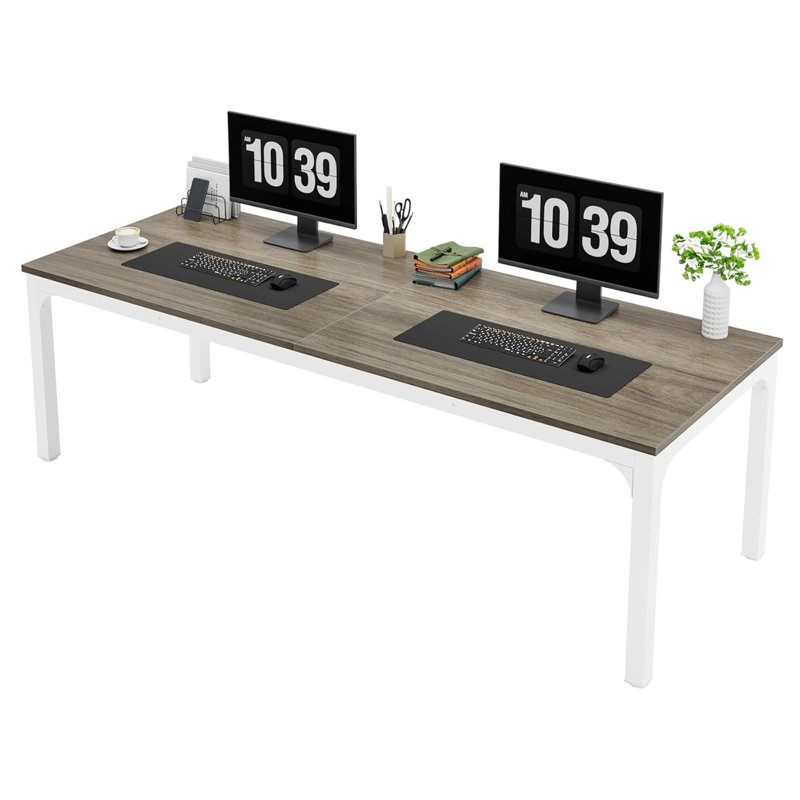 37" All-Weather Modern Resort Coffee Table with Heavy-Duty Metal Frame, Walnut