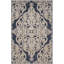 Tapis bleu marine à motif de médaillons Danyea-22789702