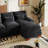 112" U Shaped Modern Chenille Sectional Sofa-1272476257