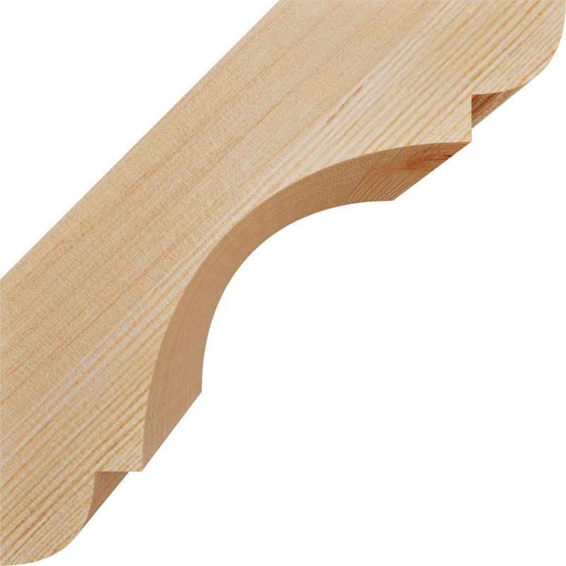 Attelle de genou olympique, Sapin de Douglas, Attelle lisse, H 6 po x l 3,5 po x P 6 po