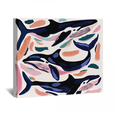 Whales Canvas Wrap - Animal Wall Decor