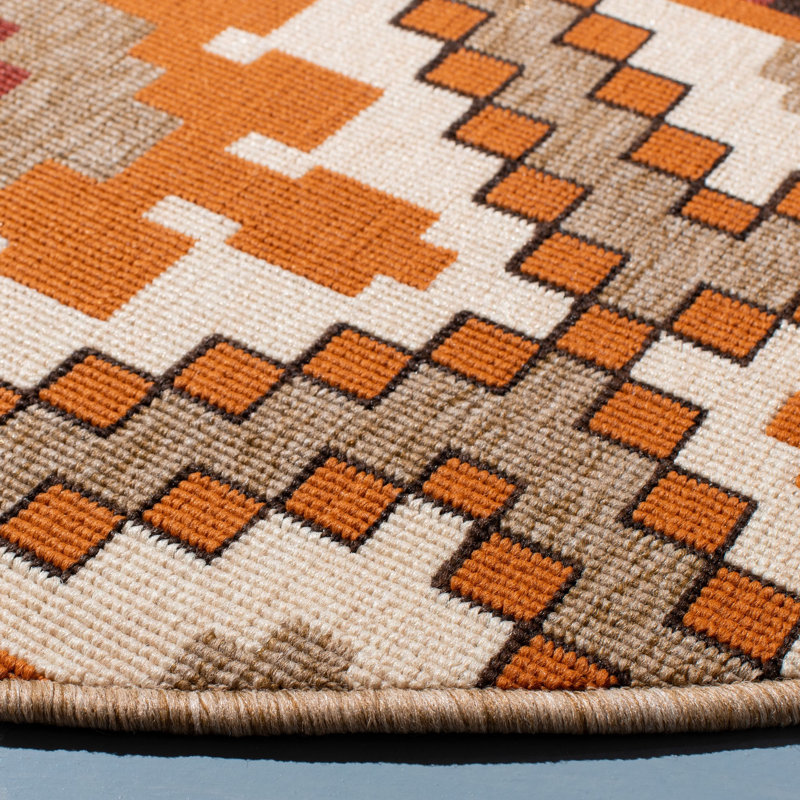 Northpoint Veranda Southwestern Indoor/Outdoor Area Rug, Round 6'7"