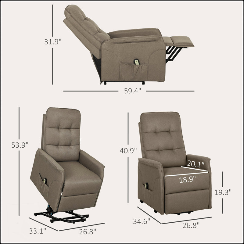 Fauteuil électrique pour personnes âgées avec télécommande, poches latérales et assemblage rapide pour un confort et une mobilité accrus