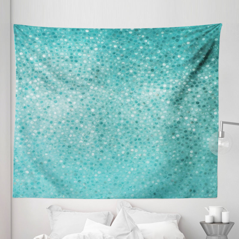 Small Dot Tiles Shape Simple Classical Creative Design Tapestry, 264.16cm H x 223.52cm W