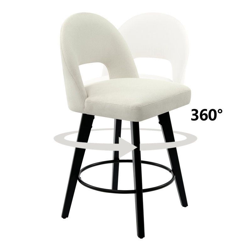 26" Swivel Counter & Bar Stool, White