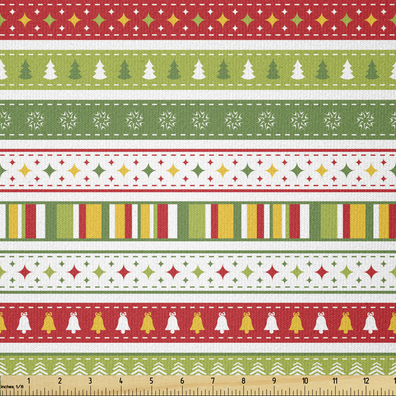 Cozzie Stars Bells Trees Stripes Multi-Purpose Fabric