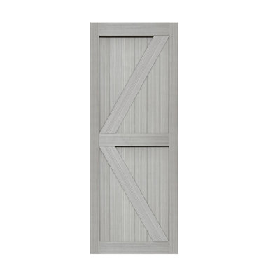 Trous pré-percés en MDF pour porte de grange Assemblage facile - Porte simple, quincaillerie non incluse