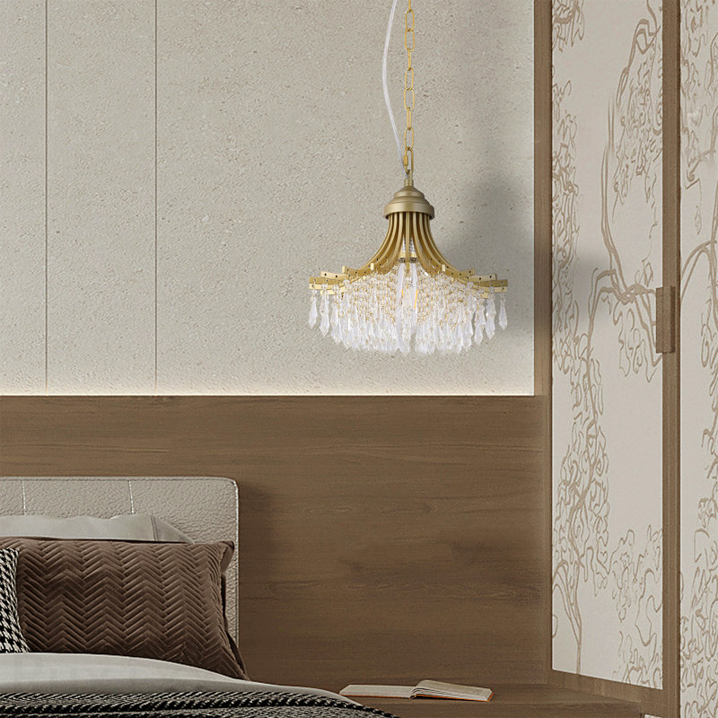 Lustre suspendu en forme de ventilateur 11,75 "Dia X 10" H