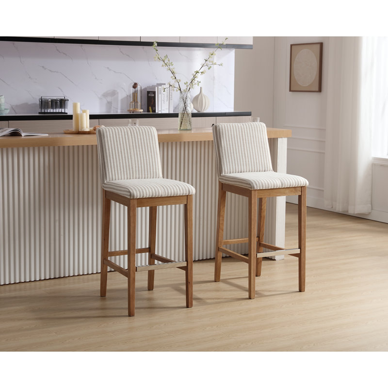 Braschi 30'' Stool, Khaki Stripe