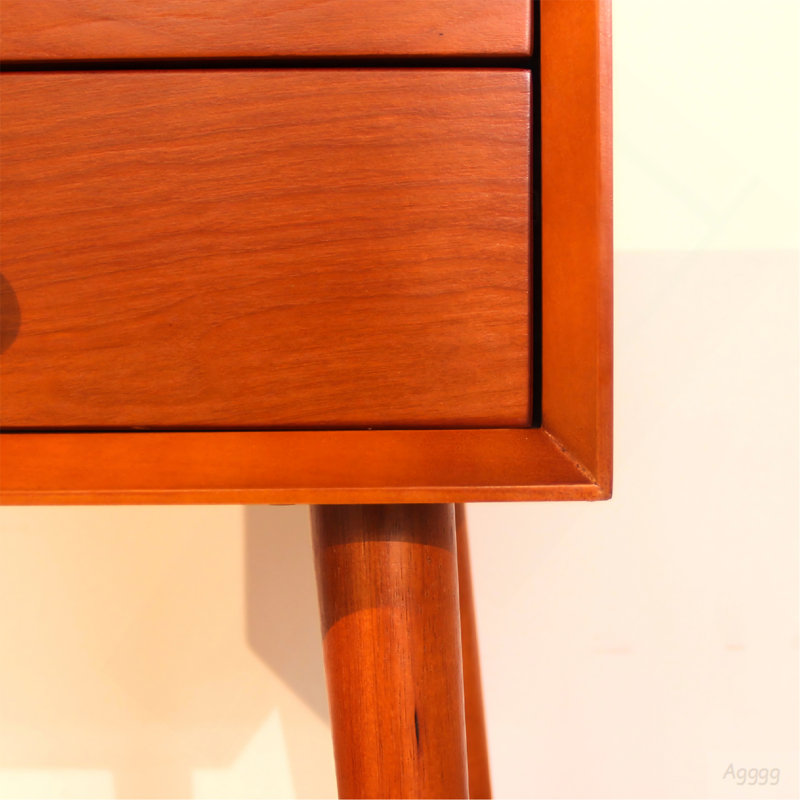 Table de chevet avec 2 tiroirs, petite table d'appoint avec rangement, Seadrifte