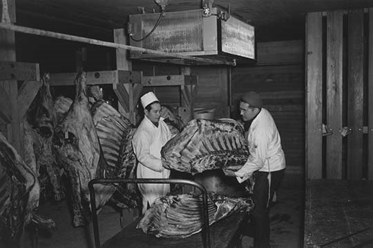 « bouchers » par ansel adams, reproduction de photo, H 28 po x l 42 po x P 1,5 po