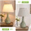 18 po Lampe de table moderne en céramique avec abat-jour en lin pour le salon de la chambre à coucher-130767105