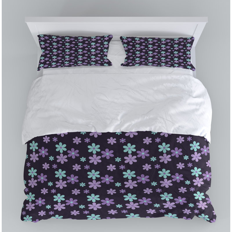 Floral Duvet Cover, King Duvet Cover + 2 King Shams