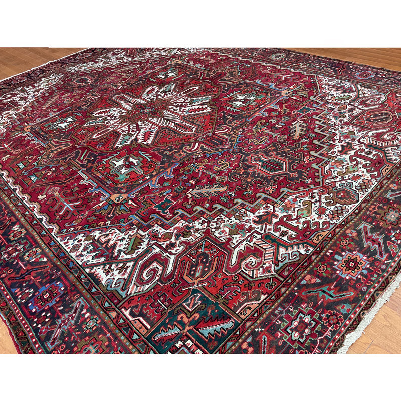 Tapis rectangulaire unique en laine 10 pi x 12 pi 8 po Saralynn