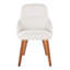 Chaise en similicuir blanc noyer - design contemporain, pieds courbés, rembourrés pour plus de confort, utilisation à l'intérieur, capacité de 250 lb chacun, bois d'assemblage requis, cuir, siège confortable, capacité,