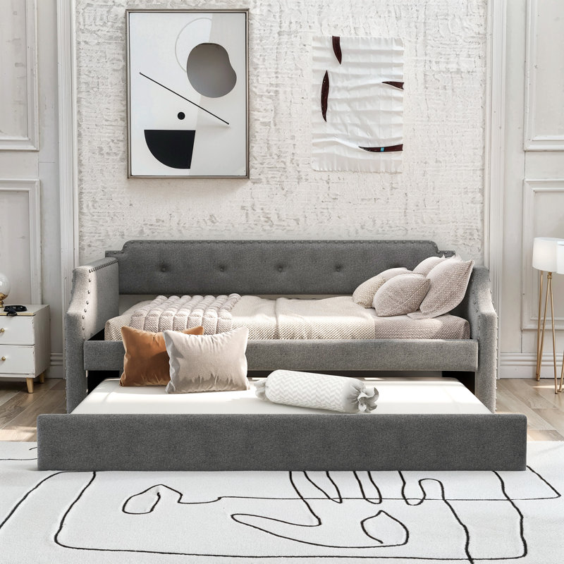 Upholstered Daybed With Trundle
